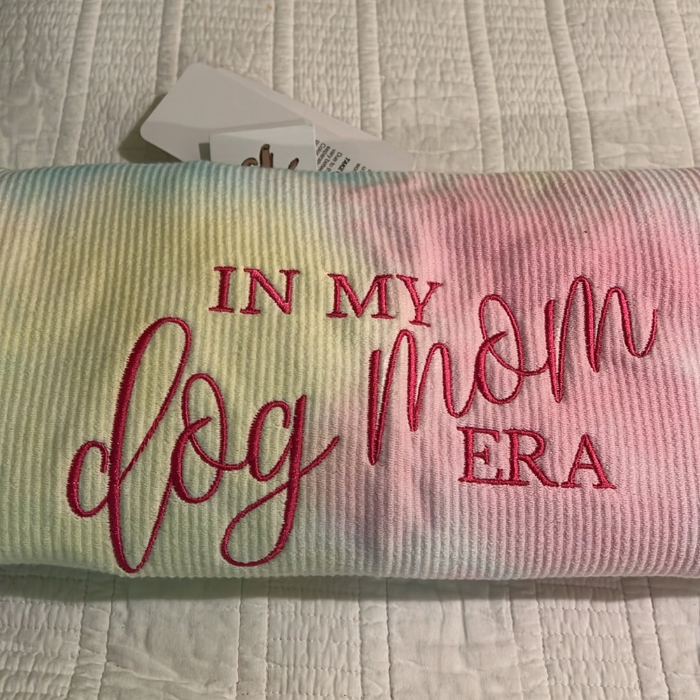 Colorful Tie-Dye 'Dog Mom' Sweatshirt